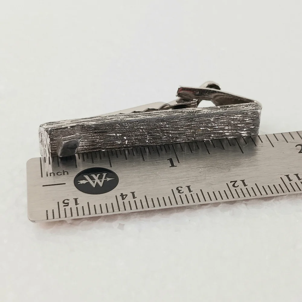 Men Cufflinks Tie Clip Bar Silver